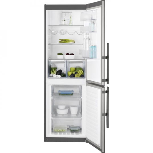 Combina frigorifica No Frost Electrolux EN3454MOX, 60 cm, inox, TwinTech®, afisaj LCD