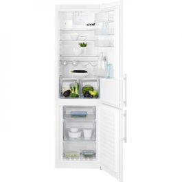 Combina frigorifica No Frost Electrolux EN3852JOW, 60 cm, alba, TwinTech®, afisaj LCD