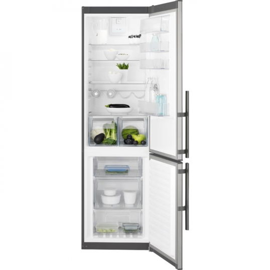 Combina frigorifica No Frost Electrolux EN3854MOX, 60 cm, inox, TwinTech®, afisaj LCD