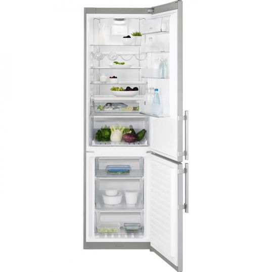 Combina frigorifica No Frost Electrolux EN3886MOX, 60 cm, inox, TwinTech®, afisaj LCD