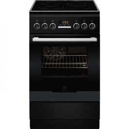 Aragaz electric cu plita vitroceramica Electrolux EKC54552OK, 50 cm, negru, catalitic