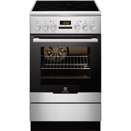Aragaz electric cu plita vitroceramica Electrolux EKC54552OX, 50 cm, inox, catalitic