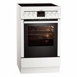 Aragaz electric AEG 47095VD-WN, 50 cm, alb, clasa A-10%