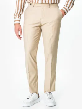 Pantaloni Barbati Crem Smart Casual Din Stofa Lana Sarto BMan700