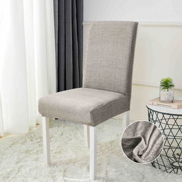 Huse de Scaun Elastice, Marime Universala, SET 6 BUC - LIGHT GREY