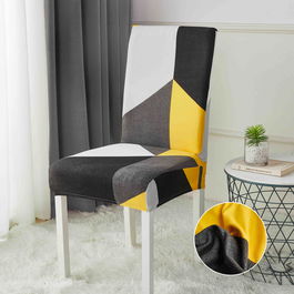Huse de Scaun Elastice, Marime Universala, SET 6 BUC - ABSTRACT COLORS #3