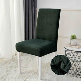 Huse de Scaun Elastice, Marime Universala, SET 6 BUC - DARK GREEN