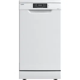 Masina de spalat vase Samus SDW410.8, 10 seturi, Latime 45 cm, 8 Programe, Clasa energetica E, Afisaj electronic, Alb