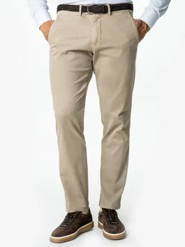 Pantaloni Chinos Barbati Bej Cappuccino Din Bumbac Office BMan0020