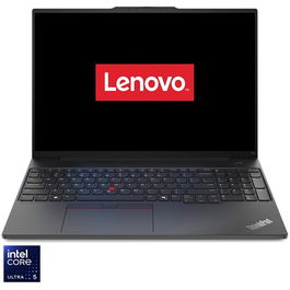 Laptop Lenovo ThinkPad E16 Gen 2 cu procesor Intel® Core™ Ultra 5 125U pana la 4.3GHz, 16 WUXGA, IPS, 32GB DDR5, 1TB SSD, Intel® Graphics, No OS, Black, 3y on-site Premium Care