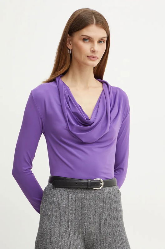 Silvian Heach Bluza ROSIZ Femei, Culoarea Violet, Neted, GPA24130BL