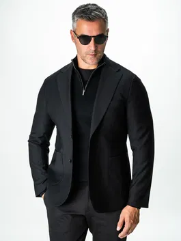 Sacou Office Barbati Negru All Season Stofa Sarto BMan0031
