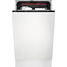Masina de spalat vase incorporabila AEG FSE74527P, 10 seturi, 7 programe, MaxiFlex, AirDry, Usa slide, Motor inverter, SatelliteClean, Iluminare interioare, Time Beam, Clasa C, 45 cm