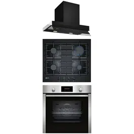 Pachet incorporabil Neff - Cuptor electric B2CCG6AN0, 71 l, 60 cm, Pirolitic + Plita pe gaz T26CS49S0, 60 cm + Hota complet incorporabila D65XAM2S0, 60 cm, 749 m³/h