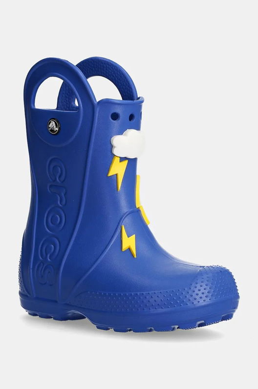 Crocs Cizme Copii HANDLE IT LIGHTNING BOLT RAIN BOOT Culoarea Albastru Marin, 210027 Bleumarin