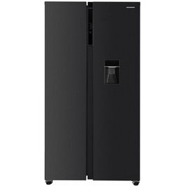 Side by Side Heinner HSBS-HM592NFDXWDE++, 592l, clasa E, Dozator Apa, compresor Inverter, H 177cm, Inox Antracit