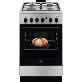 Aragaz pe gaz Electrolux LKG504012X, 50x60 cm, 59 l, Autocuratare catalitica, Grill electric, Rotisor, Clasa A, Inox, (fara capac plita)