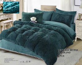SET 6 Piese Lenjerie de pat Cocolino - Verde Royal
