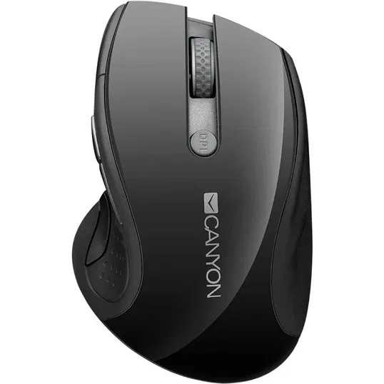 Wireless mouse, optical tracking - blue LED, 6 buttons, DPI 1000/1200/1600, Black pearl glossy