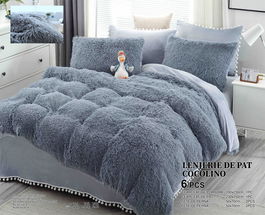 SET 6 Piese Lenjerie de pat Cocolino - Ash Grey
