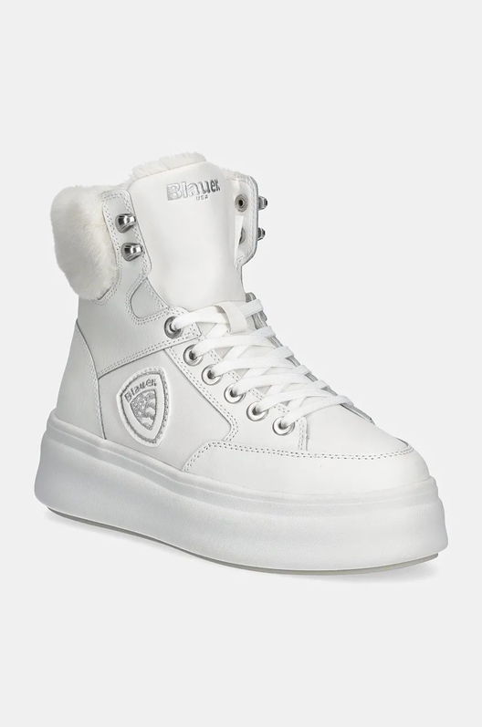 Blauer Pantofi EMERY Femei, Culoarea Alb, Cu Platforma, Izolare Usoara, F4EMERY01.LEA