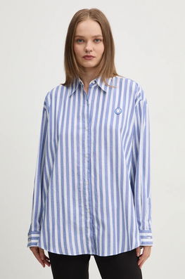 Hugo Blue Camasa Din Bumbac Femei, Cu Guler Clasic, Relaxed, 50525168 Albastru