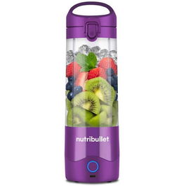 Blender portabil Nutribullet NBP003PU, cupa 475 ml, USB-C, mov