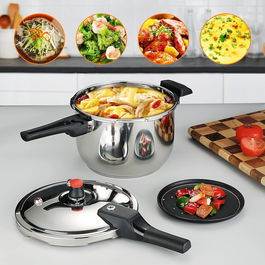 Oala sub presiune, 5.5 L cu maner, 22 cm