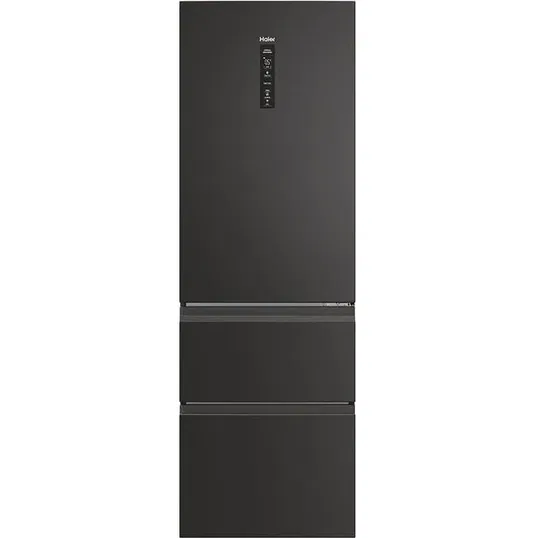 Combina frigorifica Haier HTW5618DNPT, Total No Frost, 360 l, H 185 cm, Clasa D, Wi-Fi, negru