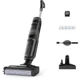Aspirator vertical 2 in 1 Rowenta X-Clean 4 GZ5037WO, 200W, aspira si spala, autonomie 50 min, compatibil cu detergenti, statie de incarcare cu suport pentru accesorii, gri & negru