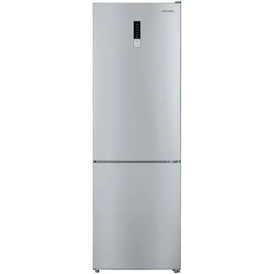 Combina frigorifica Daewoo DNF-310MEX-1, 310 l, Total No Frost, Control electronic, Iluminare LED, Clasa E, Inox
