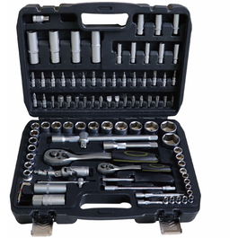 Trusa multifunctionala 93 piese Heinner CTSM033, 1/4&1/2 material chrome-vanadium, cutie depozitare si transport