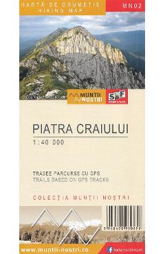 Piatra Craiului. Harta de drumetie. Muntii nostri