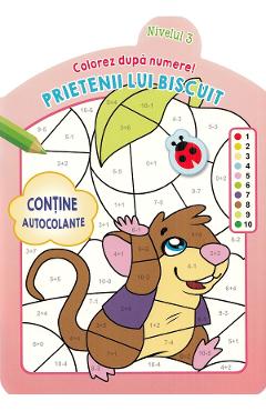 Colorez dupa numere! Prietenii lui Biscuit. Nivelul 3
