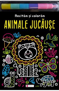Animale jucause. Recitam si coloram