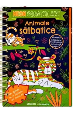 Animale salbatice. Scratch Art. Neon
