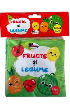 Fructe si legume. Carte din material textil