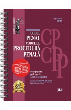 Codul penal si codul de procedura penala Septembrie 2024 Ed. spiralata - Dan Lupascu