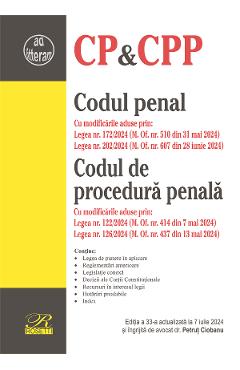 Codul penal. Codul de procedura penala Ed.33 Act. 7 iulie 2024 - Petrut Ciobanu