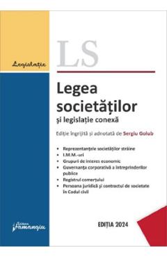 Legea societatilor si legislatie conexa Act.12 septembrie 2024 - Sergiu Golub