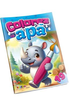 Colorez cu apa 19: Rinocer