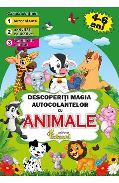 Descoperiti magia autocolantelor cu animale 4-6 ani