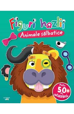Figuri hazlii: Animale salbatice. Peste 50 de autocolante