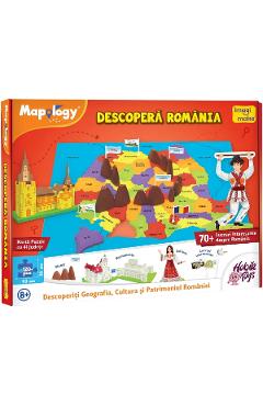 Puzzle 120: Harta Romaniei cu judete. Descopera Romania
