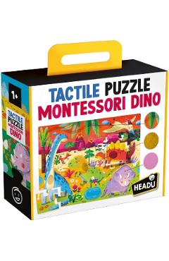Puzzle tactil: Montessori. Dinozauri