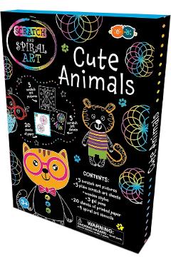 Set creatie: Scratch and Spiral Art. Cute Animals