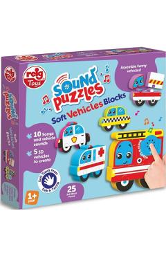 Puzzle blocks cu sunete. Vehicule