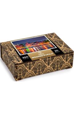 Puzzle 200 din lemn: Amsterdam noaptea
