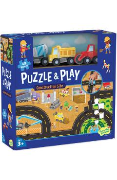 Joc 2 in 1: Puzzle and Play. Construction site