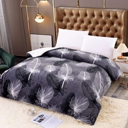 Patura Cocolino pufoasa 200*230cm, model gri inchis